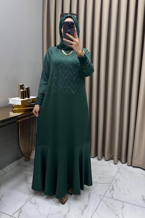 Aleyna Abiye Elbise Zümrüt