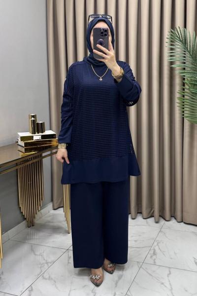 Ayben Fileli Üçlü Takım Lacivert