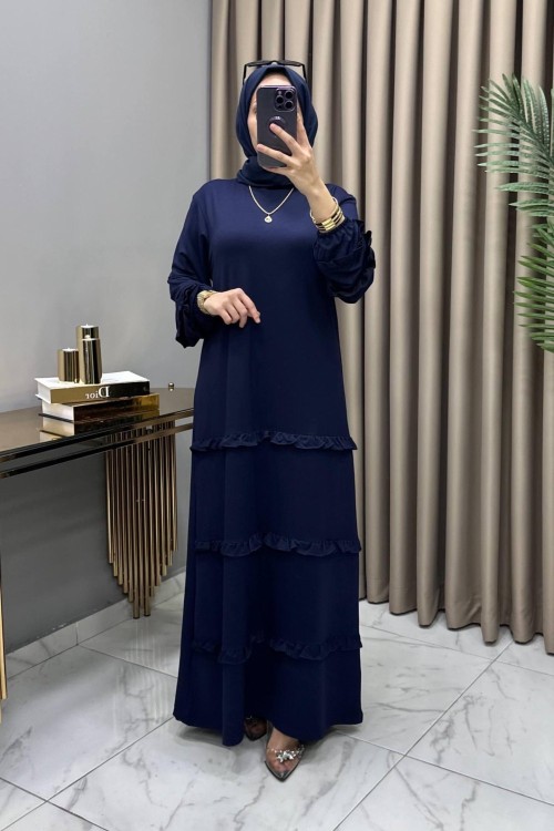 Bergen Elbise Lacivert