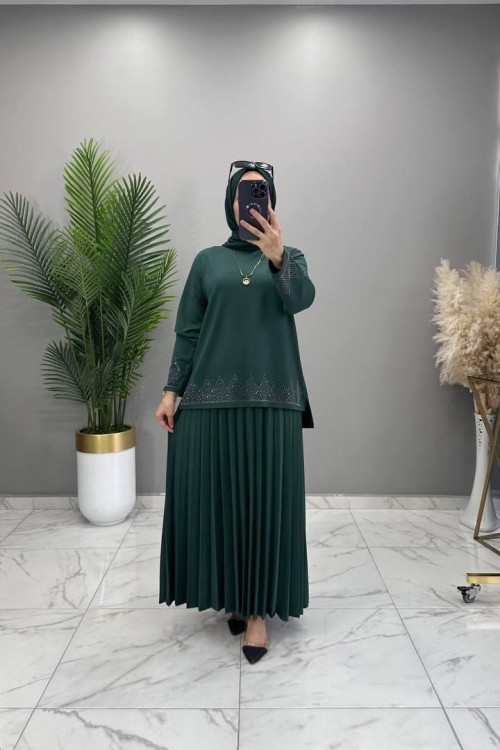 Cennet Taşlı Takım Zümrüt