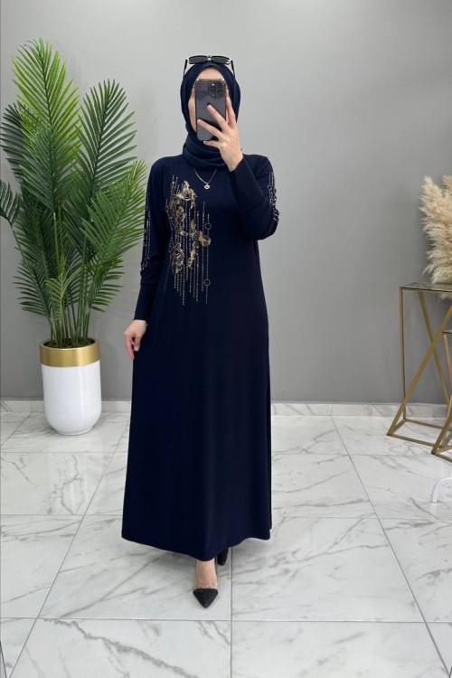 Esin Elbise Lacivert