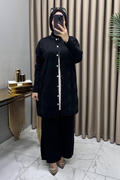 Evin Hırkalı Takım Siyah