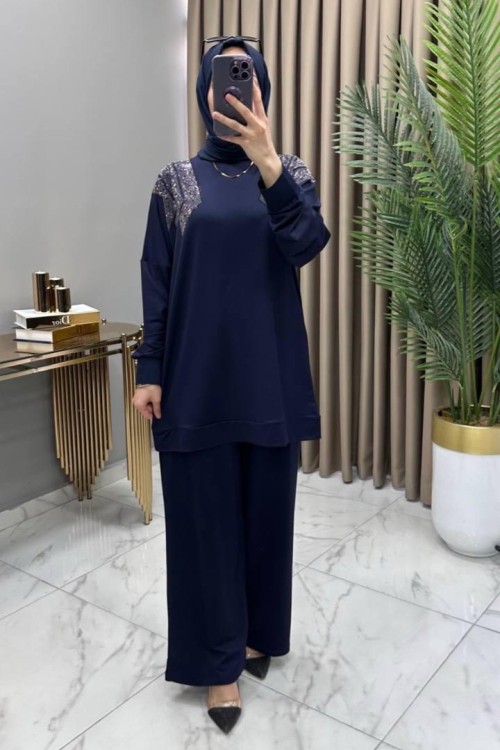 Gizem Taşlı Takım Lacivert