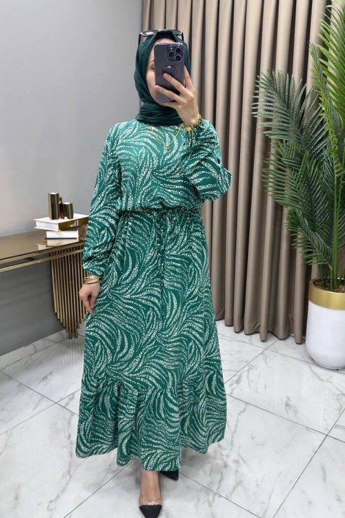 Kehribar Elbise Yeşil