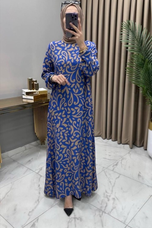 Leyla Elbise İndigo