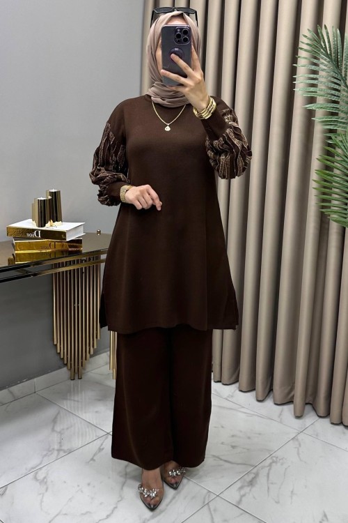 Müjgan Triko Takım Kahve