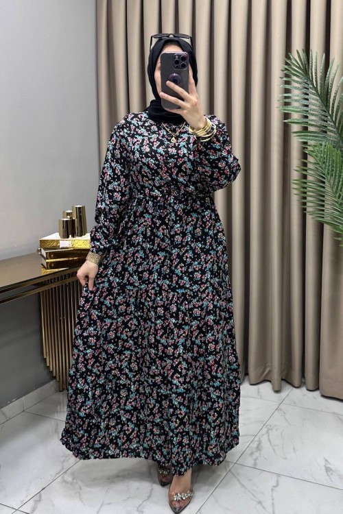Nergis Elbise Siyah