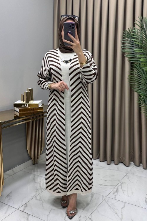 Sevde Hırka Kap Elbise Takım Taş