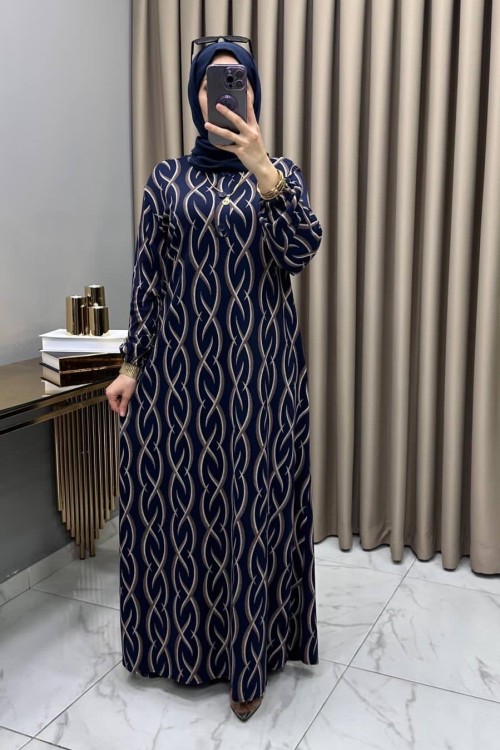 Şükran Elbise Lacivert