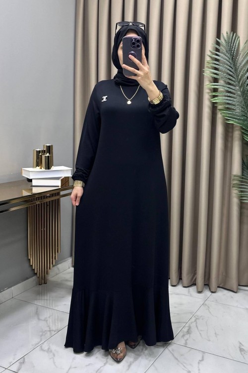 Yonca Elbise Broş Hediyeli Siyah