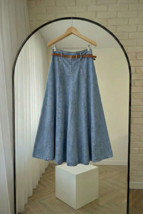 Alina Kot Etek- Acık Mavi