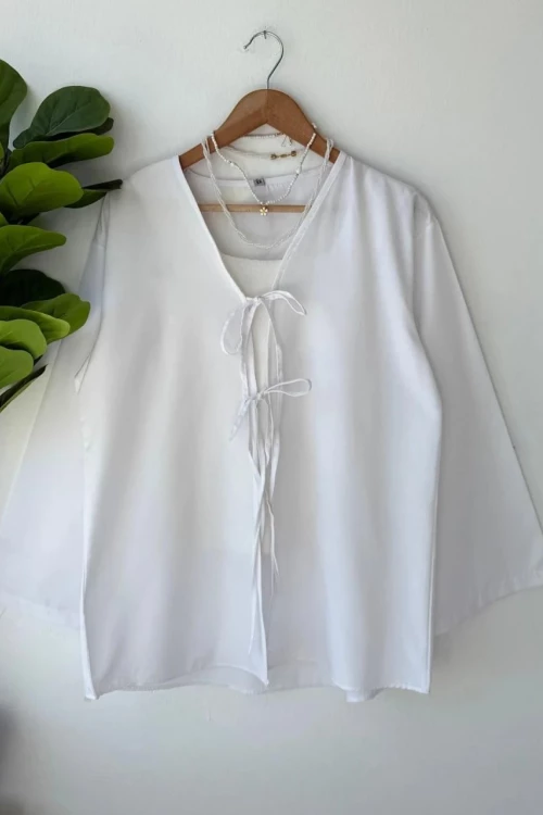 Arin Baglama Gömlek- Beyaz