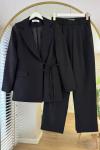 Baglama Blazer Ceket Takım- Siyah 