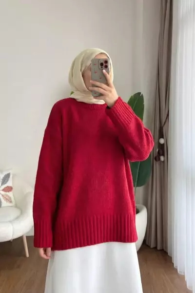 Basic Kazak- Kırmızı 