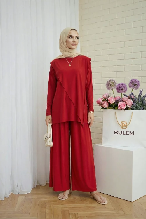 Çapraz Sandy Takım- Kırmızı