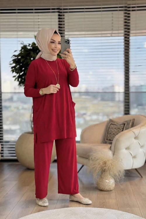 Cepli Sandy Takım- Kırmızı