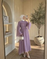 Elara Şifon Elbise- Lila