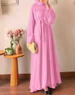 Elara Şifon Elbise- Pembe