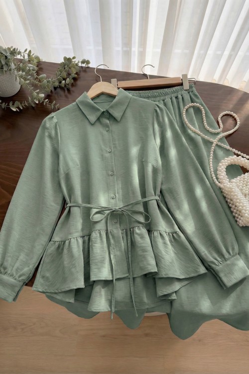 Fırfır Keten Takım- Çagla