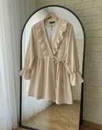 Fırfır Kimono Tunik- Krem