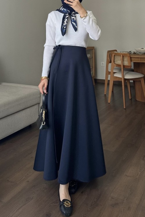 Kurvaze Sucuba Etek- Lacivert