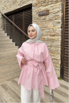 Kuşaklı Gömlek- Pembe