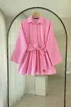 Kuşaklı Gömlek- Pembe