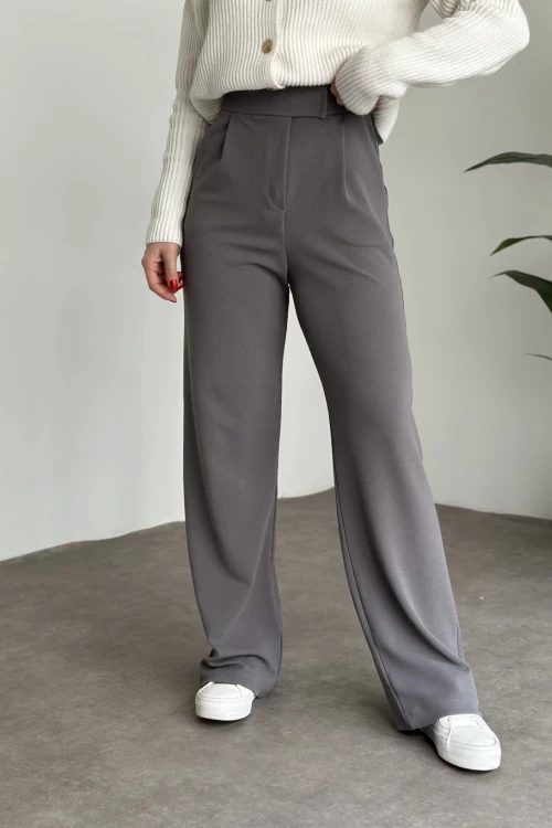 Lavin Gri Palazzo Pantolon