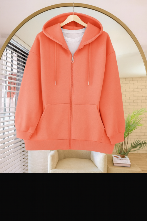 Lil Fermuarlı Hırka- Somon