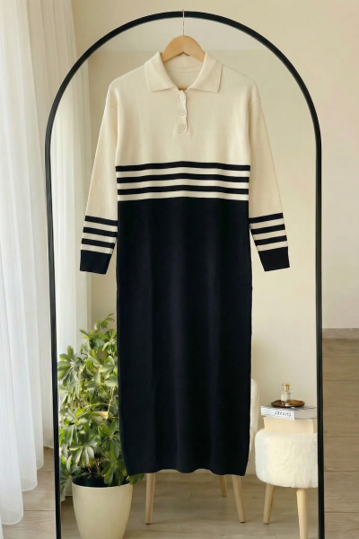 Mari Triko Elbise- Lacivert