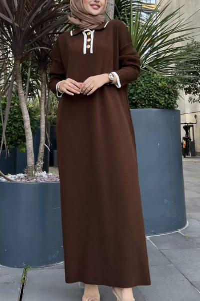 Maya Triko Elbise- Kahve