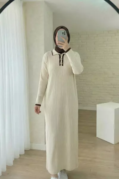 Maya Triko Elbise- Taş