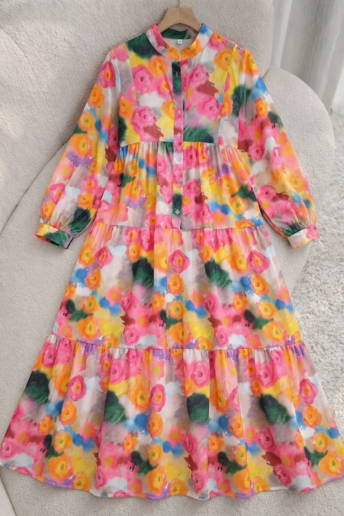 Mossa Elbise- Fuşya