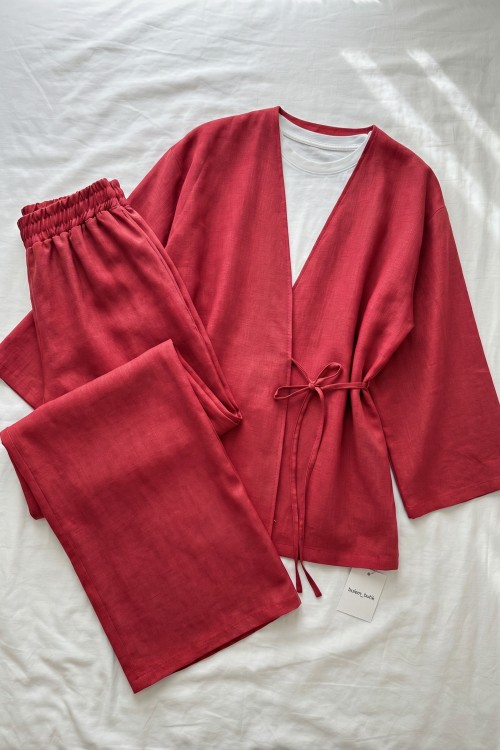 Nazen İkili Takım- Kırmızı