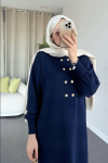 Okta Triko Elbise- Lacivert