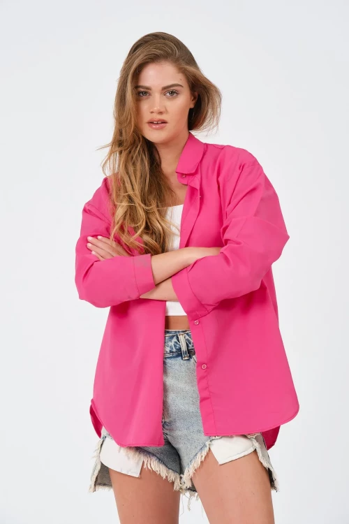 Organik Gömlek Fuşya