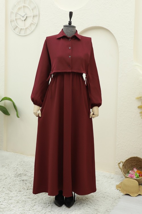 Pırıltı İkili Takım- Bordo