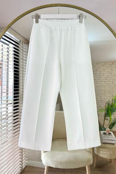 Puf Pantolon- Beyaz