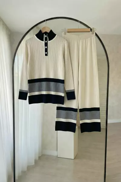 Şerit Triko Takım- Taş