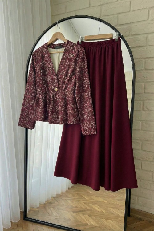 Vera Etekli Takım- Bordo