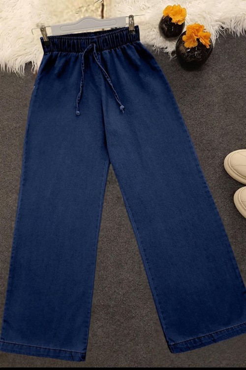 W2 Palazzo kot pantolon Koyu mavi