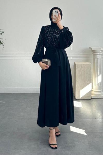 Zerafet Elbise - Siyah
